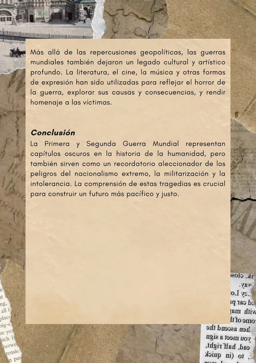 damit fin
La Primera
Guerra Mundial y
la Segunda
Guerra Mundial:
Cicatrices en la
Historia Humana
any 10
10
ht
mg,
all it
place
R
big-c
ne y