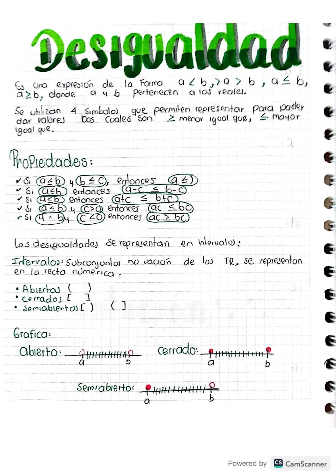 Desigualdad
Es una expresión de la Forma
azb, donde a 4 b pertenecen
Se utiliza
dar valores
gual que.
azb>a> b, a≤ b,
a los reales.
4 Simbol