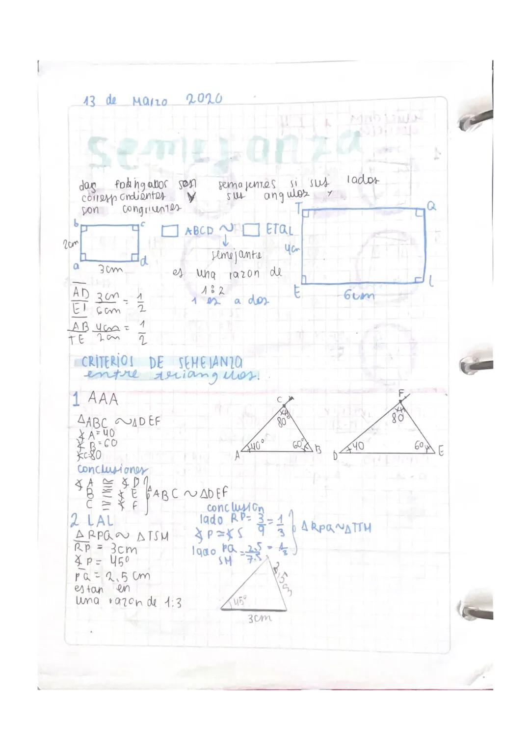 semejanza y proporcionalidad