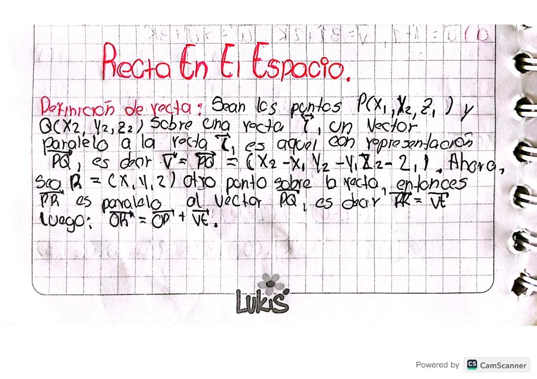 Rectas en el espacio 