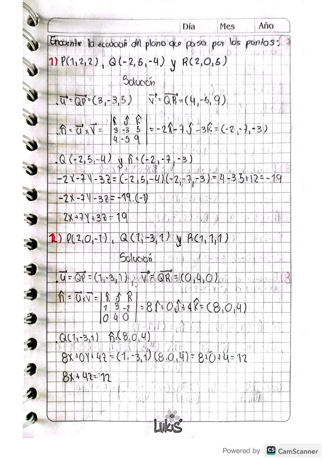 Recta En El Espacio
11
Definicion de recta: Sean los puntos PCX1, X2, 2₁) y
QCX2, 42, 22) Sobre una recta T, un Vector
Paralelo a la recta T