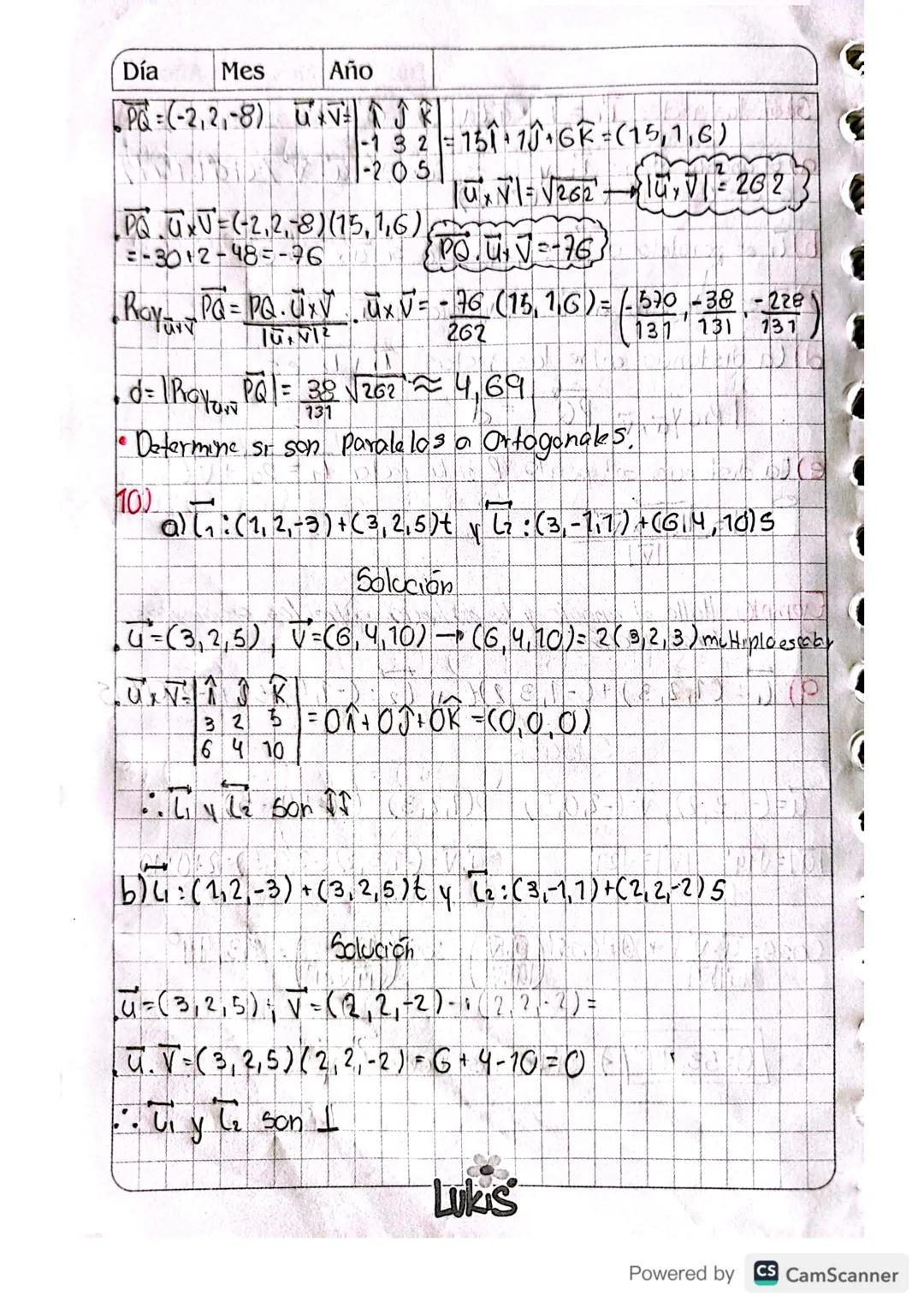 Recta En El Espacio
11
Definicion de recta: Sean los puntos PCX1, X2, 2₁) y
QCX2, 42, 22) Sobre una recta T, un Vector
Paralelo a la recta T