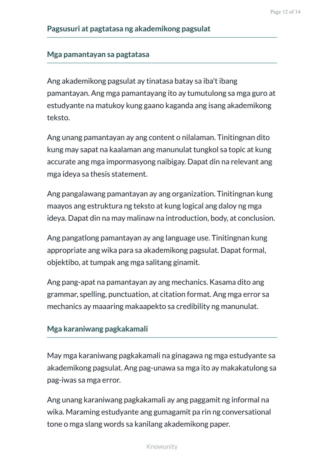# Pag-unawa sa Akademikong Diskurso: Katangian ng Akademikong Pagsulat

Pag-aaral ng mga katangian at elemento ng akademikong pagsulat

## M