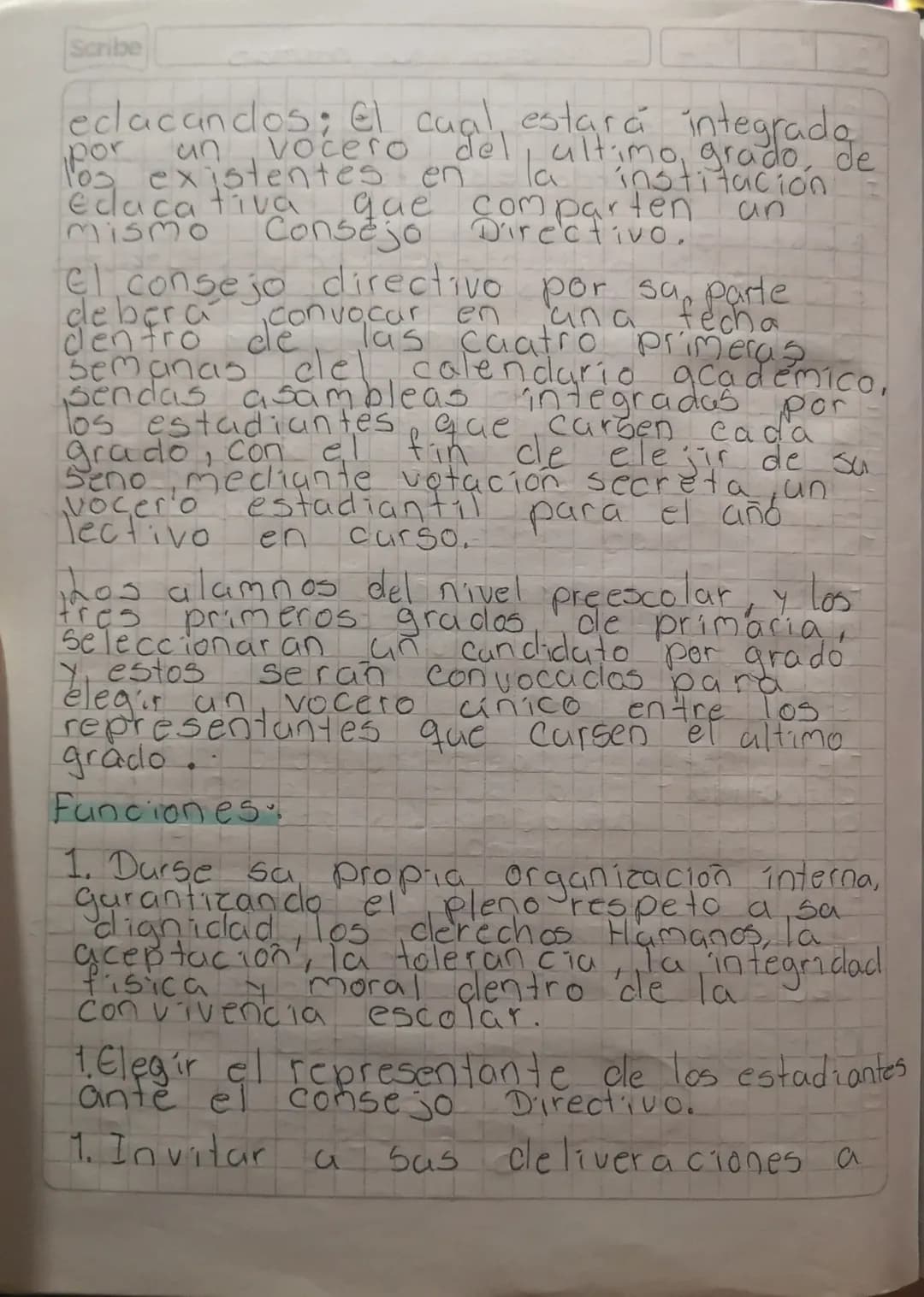 26 01 24 El Colegio y sus normas.
El Gobierno escolar.
I Sobre gobierno escolar:
a Organos
7,16-17,79-19.
Taller
bConsego de estudiantes : c