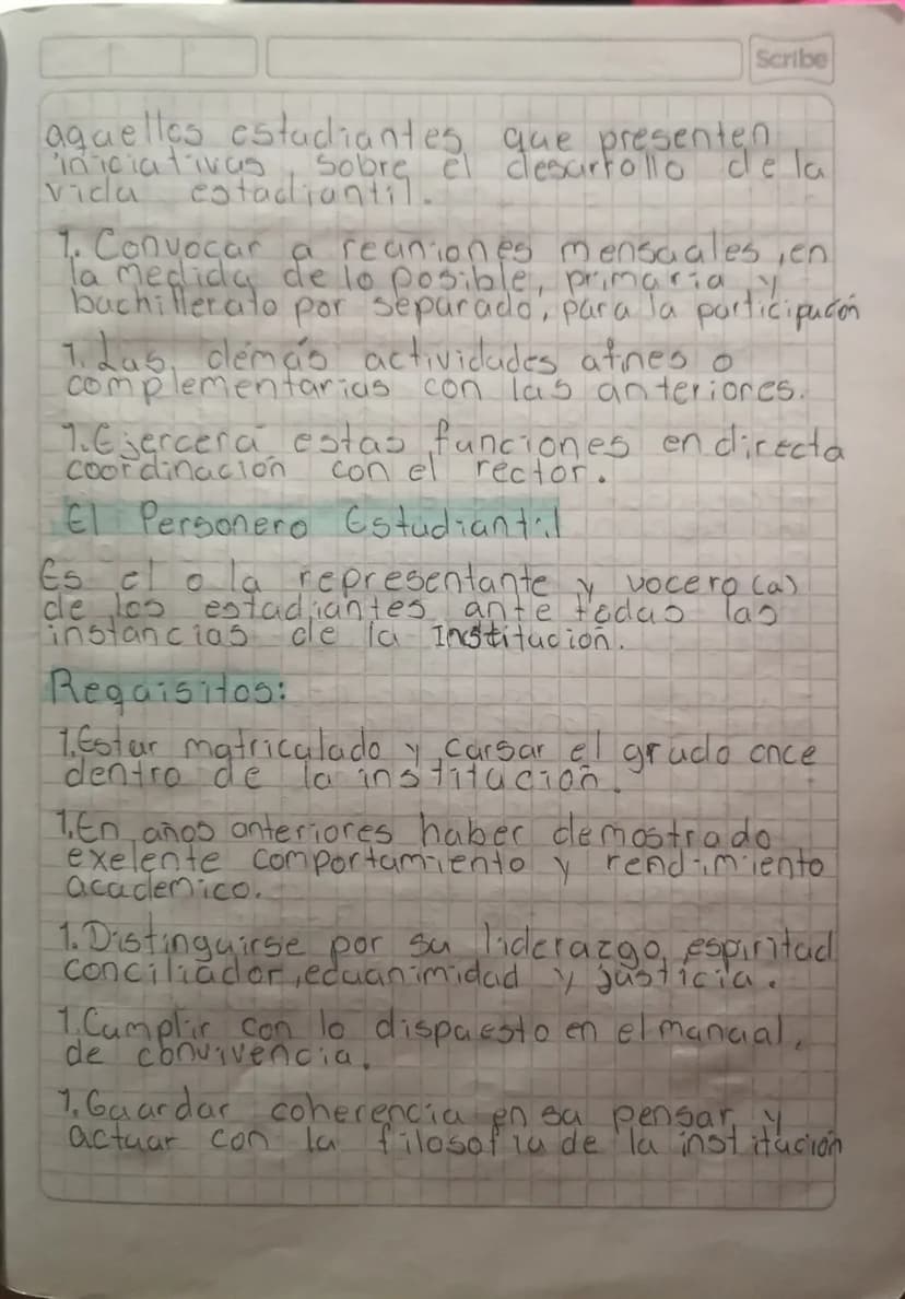 26 01 24 El Colegio y sus normas.
El Gobierno escolar.
I Sobre gobierno escolar:
a Organos
7,16-17,79-19.
Taller
bConsego de estudiantes : c