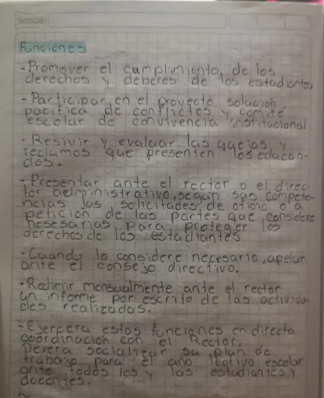 26 01 24 El Colegio y sus normas.
El Gobierno escolar.
I Sobre gobierno escolar:
a Organos
7,16-17,79-19.
Taller
bConsego de estudiantes : c