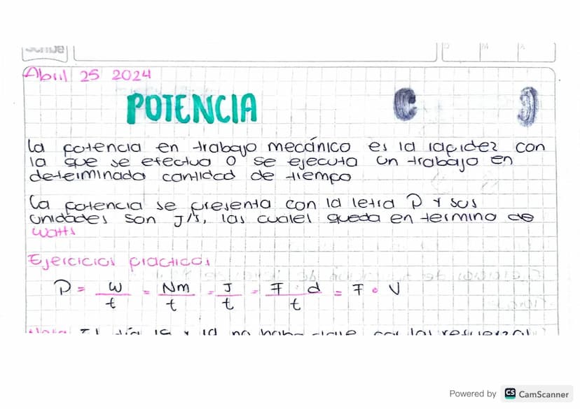TRABAJO Y POIENCIA
Conceptualización
TRABAJO
Y
medida
es una magnitud
es Joule
El trabajo es la capacidad de
escala.
producil un movimie-
Su