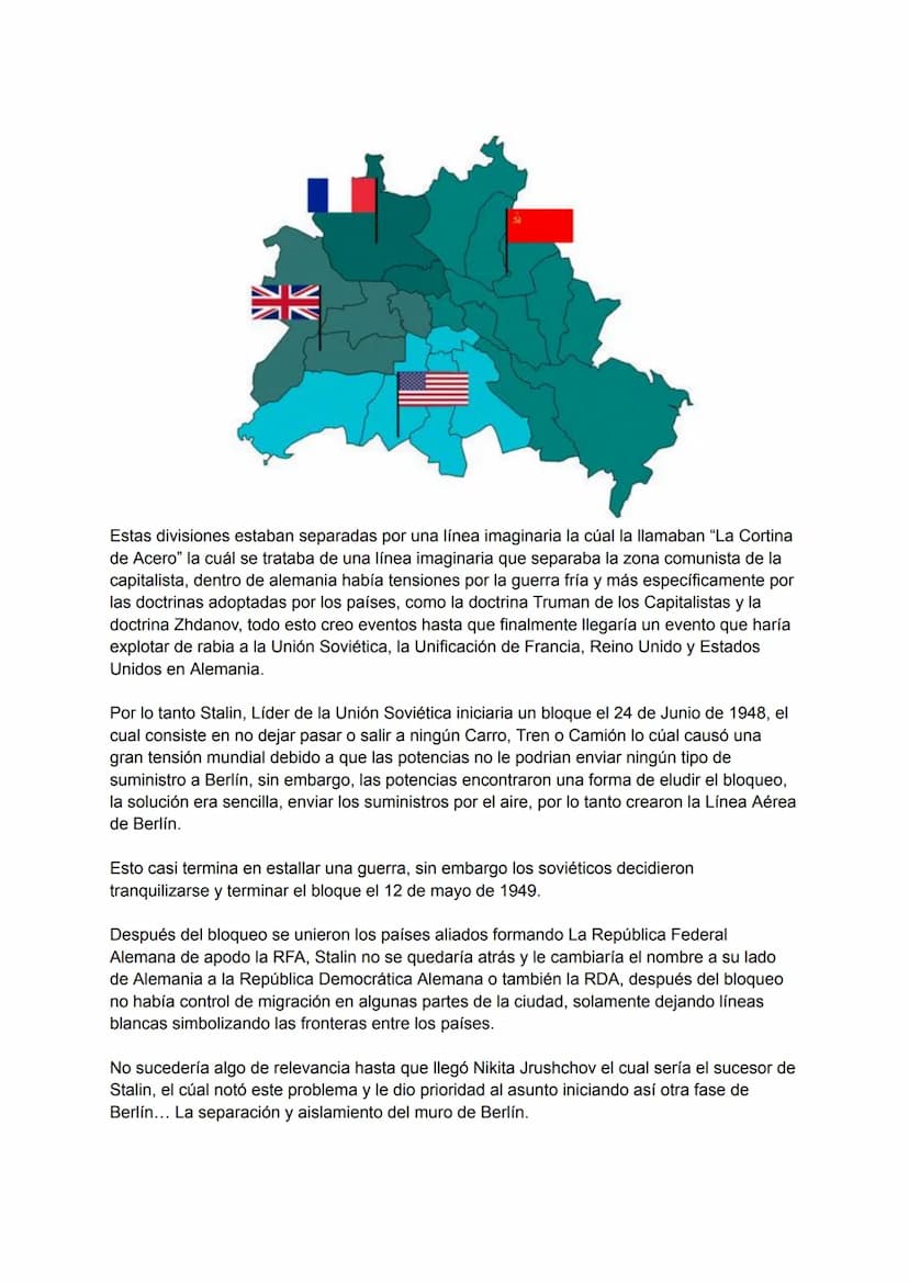 LA CAÍDA DEL MURO DE BERLÍN
ANTECEDENTES DE LA CAÍDA DEL MURO DE BERLÍN.
Toda esta historia se remonta desde 1945, específicamente al final 