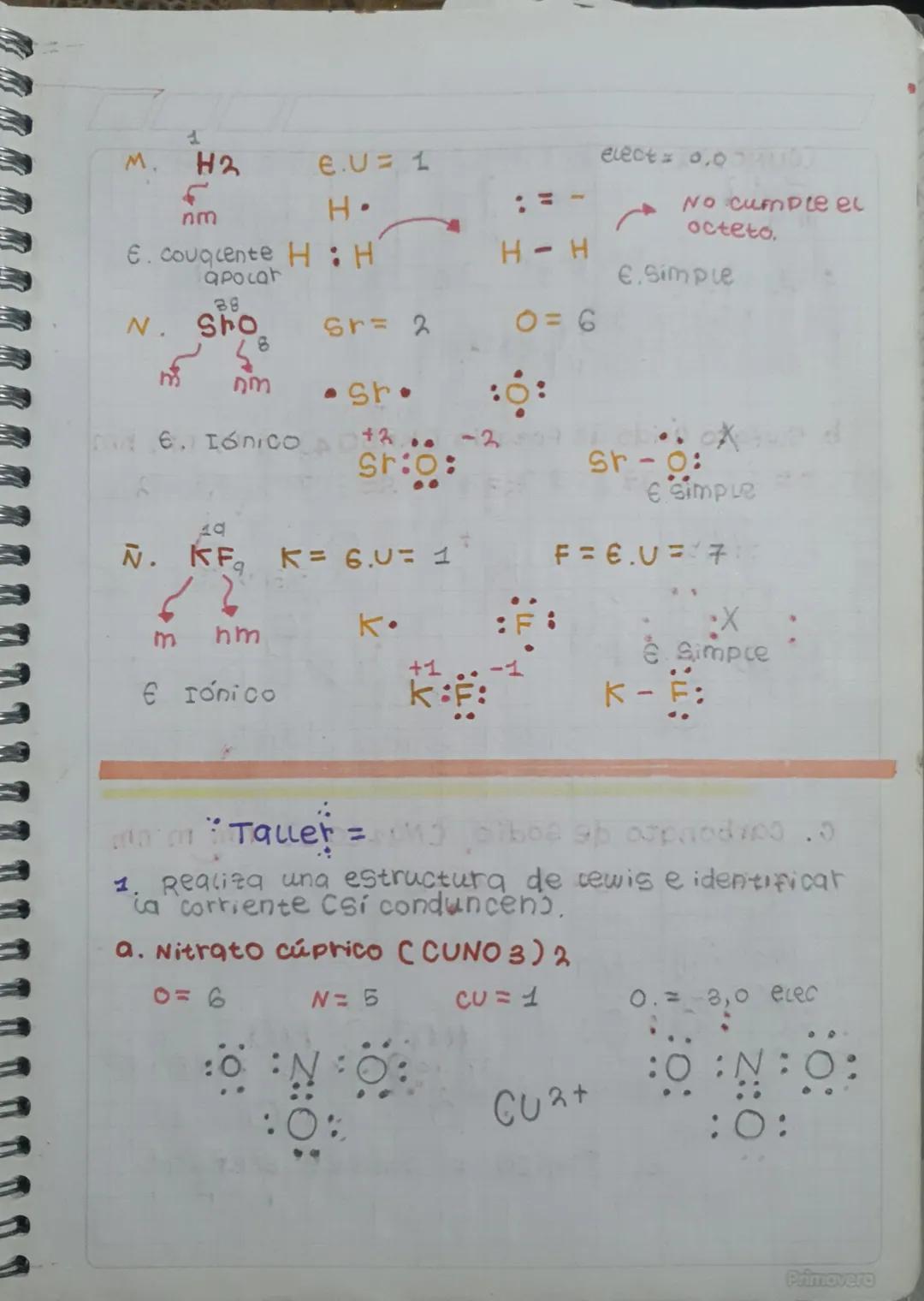 .
# ESTRUCTURA de
Los atomos se representan con su simboco y
qurededor de ellos se ponen os electrones de
valencia se representa con puntos.