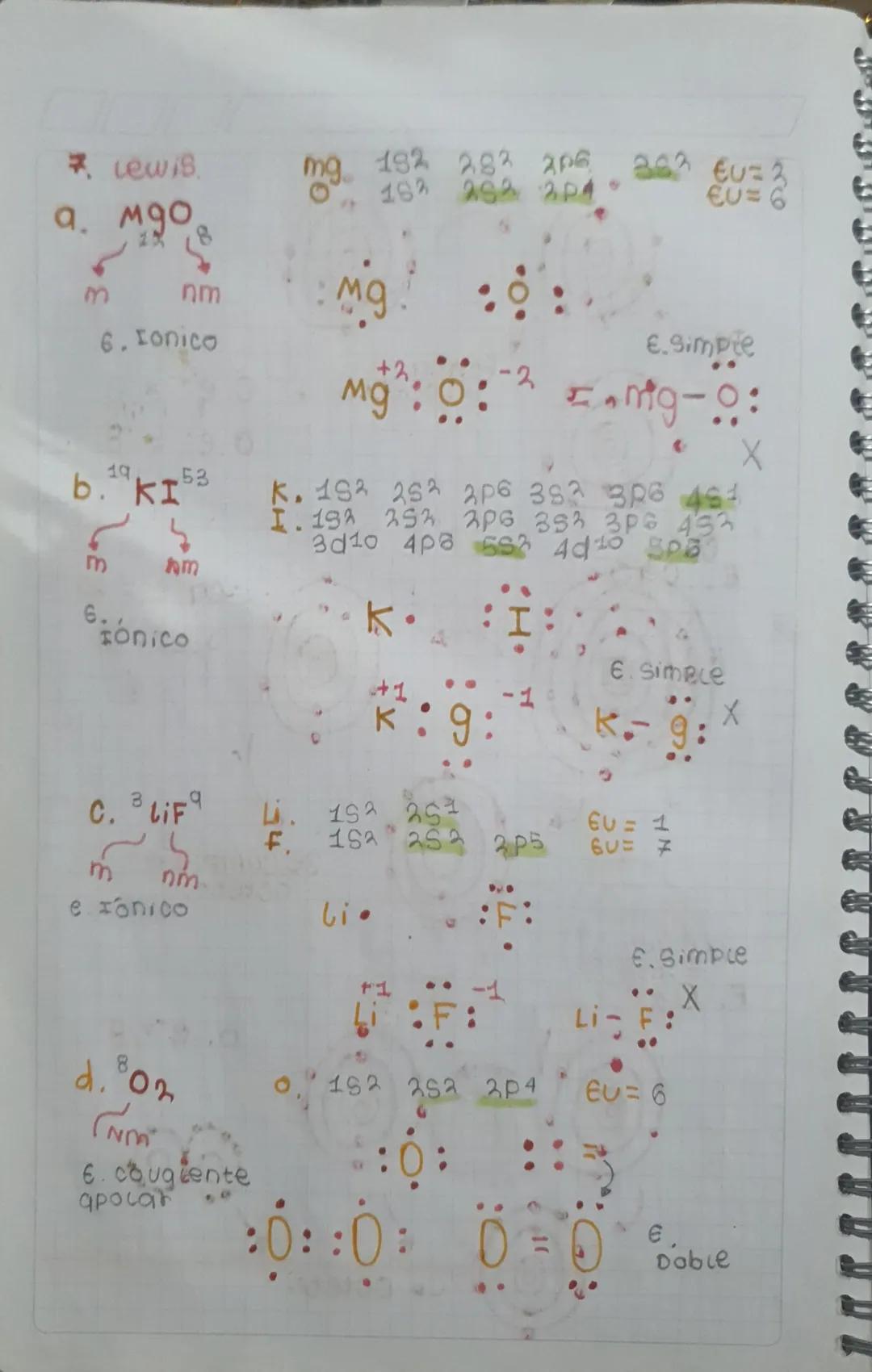 .
# ESTRUCTURA de
Los atomos se representan con su simboco y
qurededor de ellos se ponen os electrones de
valencia se representa con puntos.