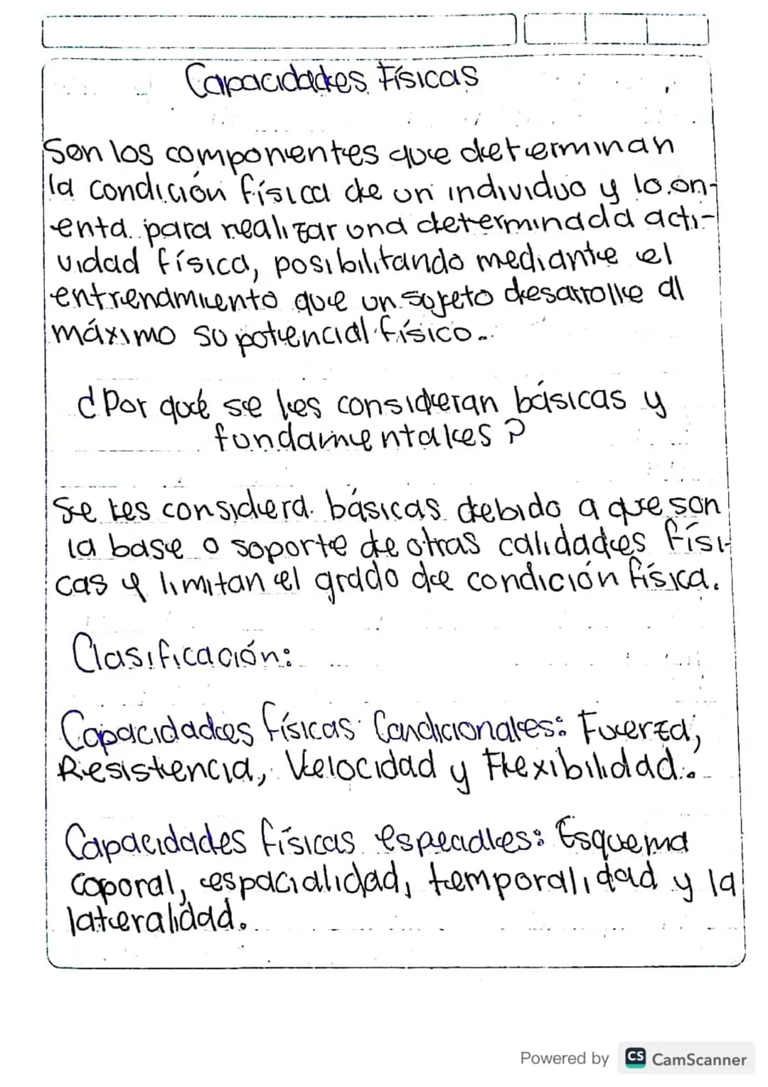 Capacidades Físicas
Son los componentes que determinan
la condición física de un individuo y 10. on-
enta para realizar und determinada acti