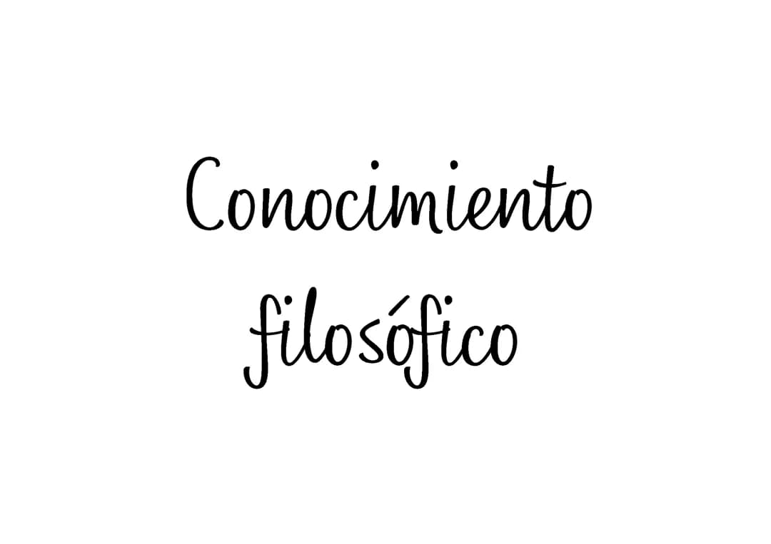 Conocimiento filosófico