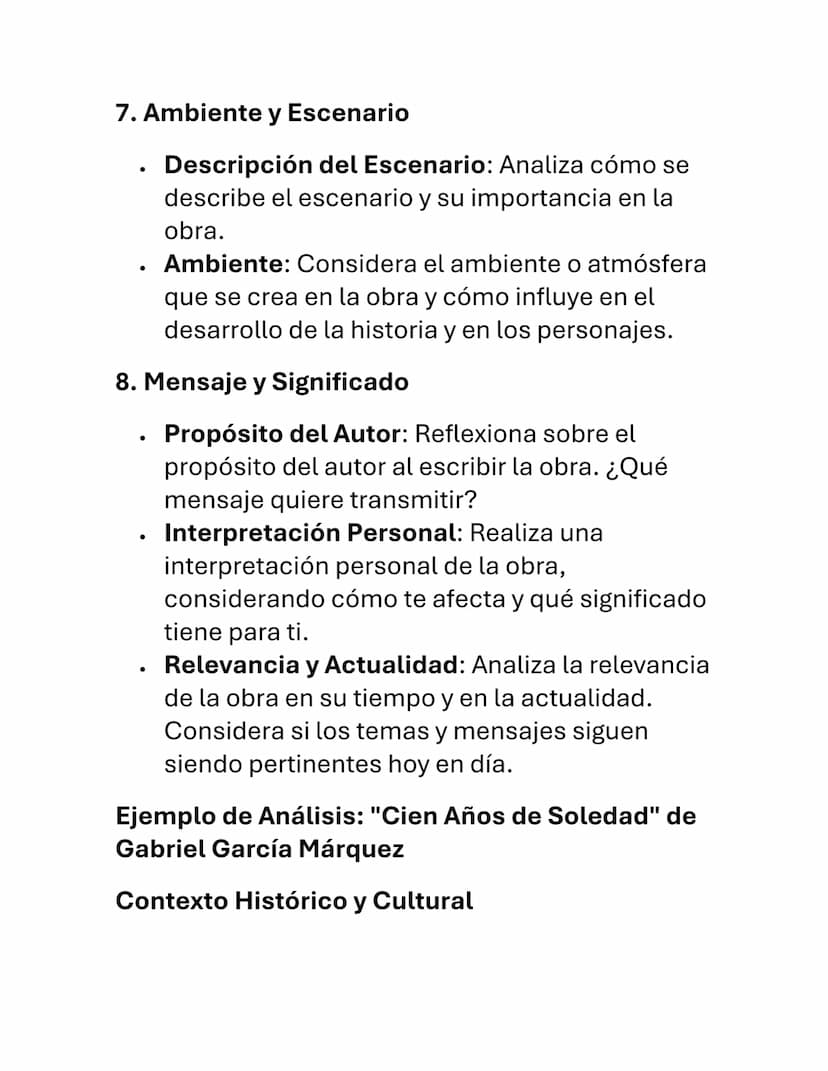 Análisis de Obras Literarias
El análisis de obras literarias implica una
comprensión profunda y detallada de los diversos
elementos que comp