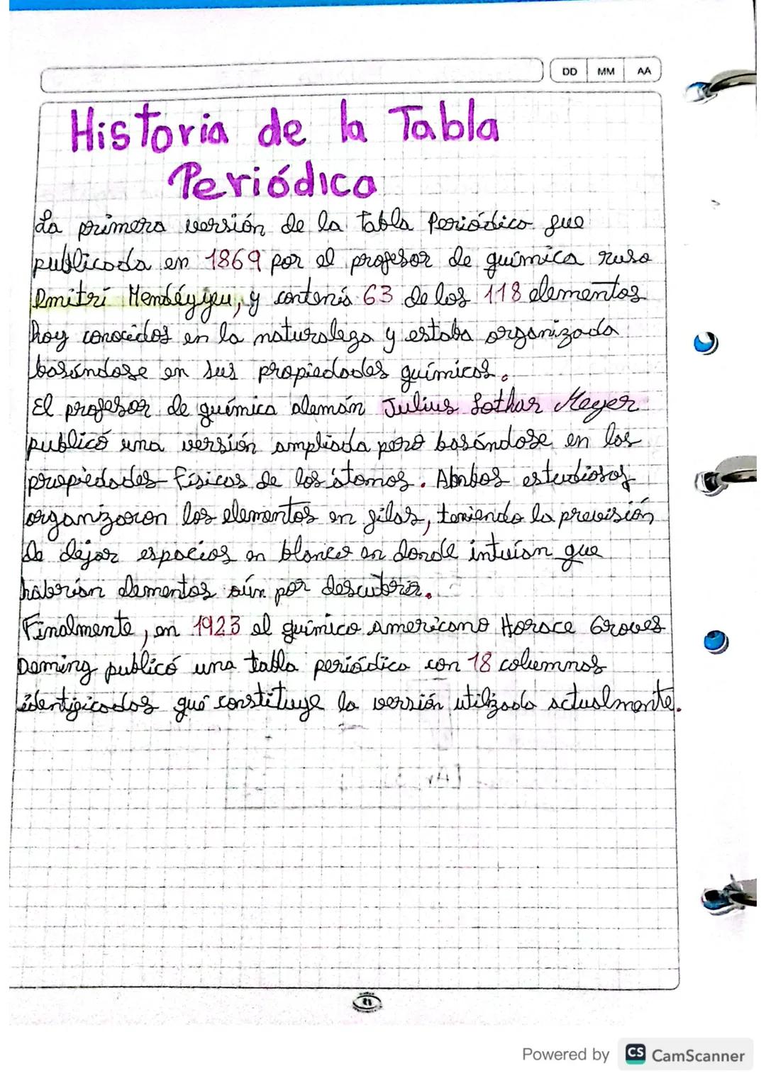 Miércoles 08 Febrero 2023
Tabla Periodica
elementos
de los
quimicos
DD
02 2023
MM AA
La Tabla Periódica de los elementos es un
registro
de t