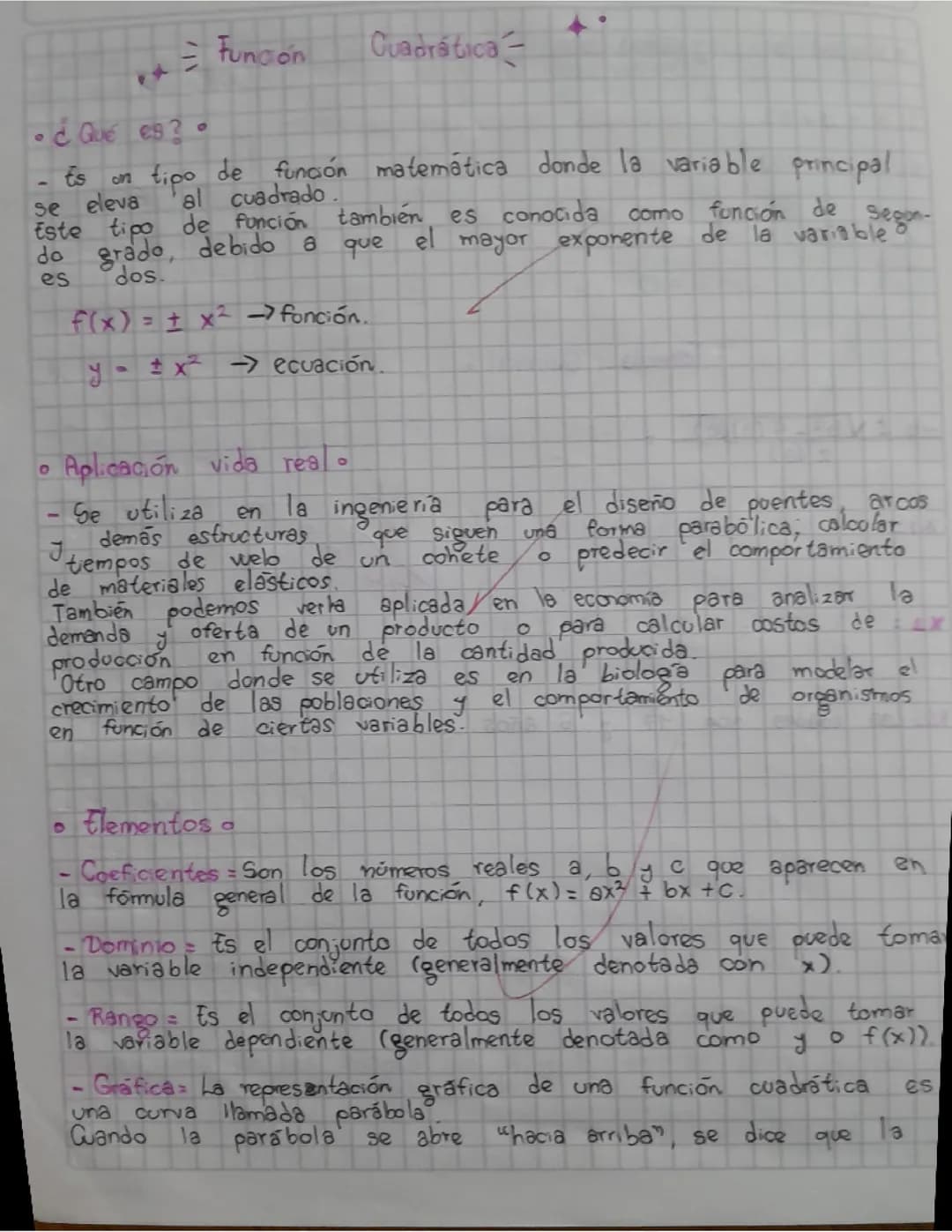 Función Cuadrática 