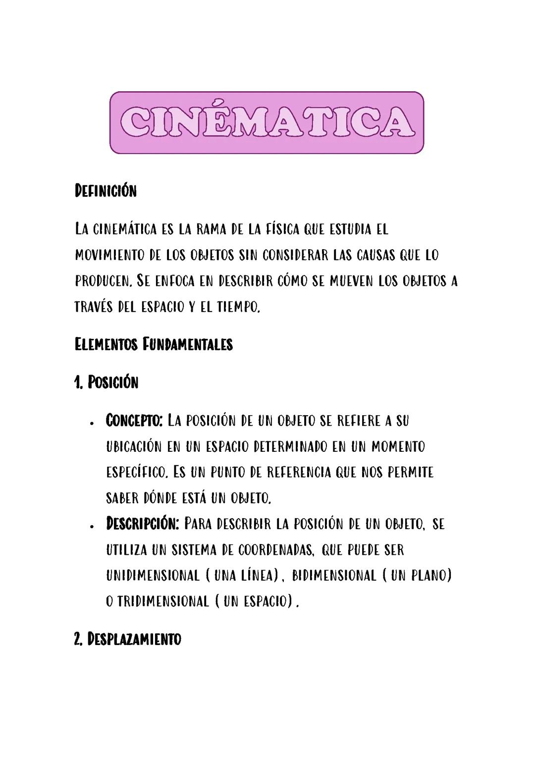 CINEMÁTICA