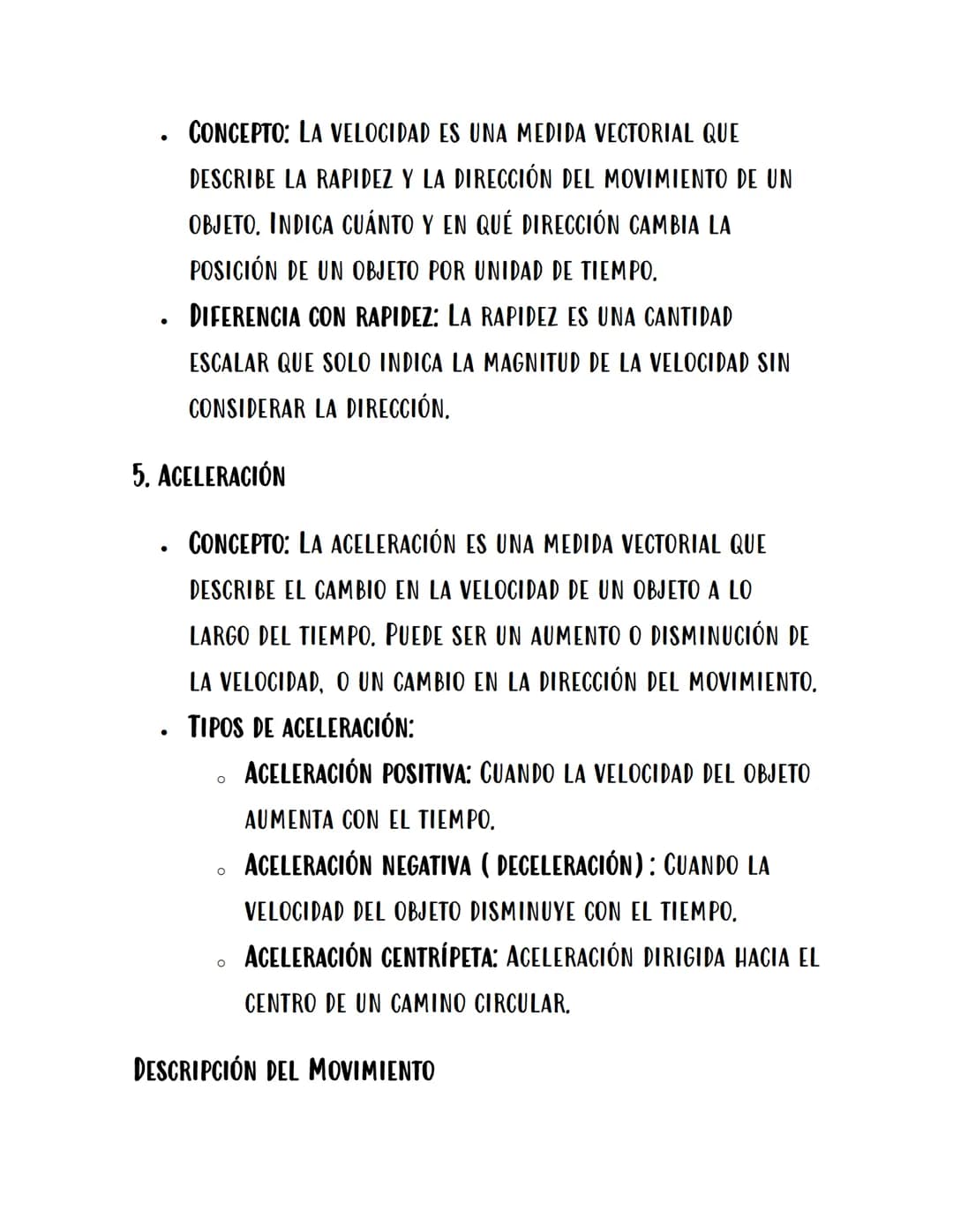 CINÉMATICA
DEFINICIÓN
LA CINEMÁTICA ES LA RAMA DE LA FÍSICA QUE ESTUDIA EL
MOVIMIENTO DE LOS OBJETOS SIN CONSIDERAR LAS CAUSAS QUE LO
PRODUC