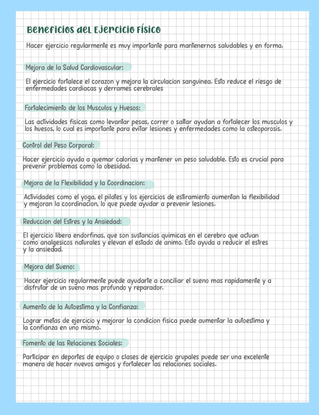 Beneficios del Ejercicio Físico
Hacer ejercicio regularmente es muy importante para mantenernos saludables y en forma.
Mejora de la Salud Ca