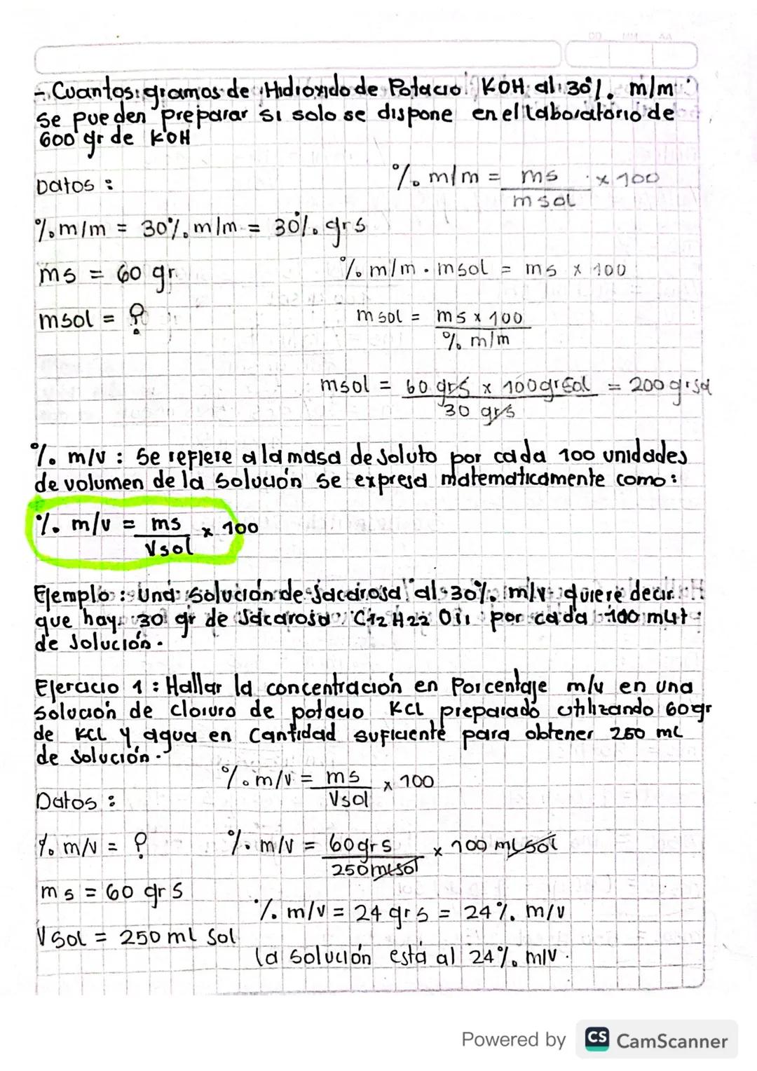 DD JAMA
Modos de expresar las concentraciones de las
Soluciones.
(ds concentraciones se pueden expresar en unidades Fisicas y
Unidades quimi