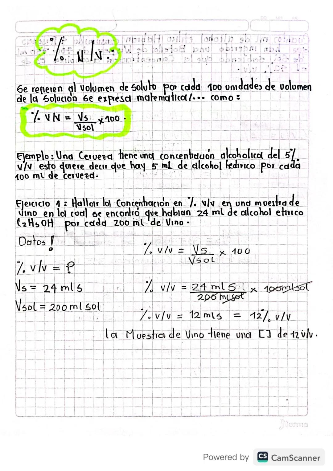 DD JAMA
Modos de expresar las concentraciones de las
Soluciones.
(ds concentraciones se pueden expresar en unidades Fisicas y
Unidades quimi