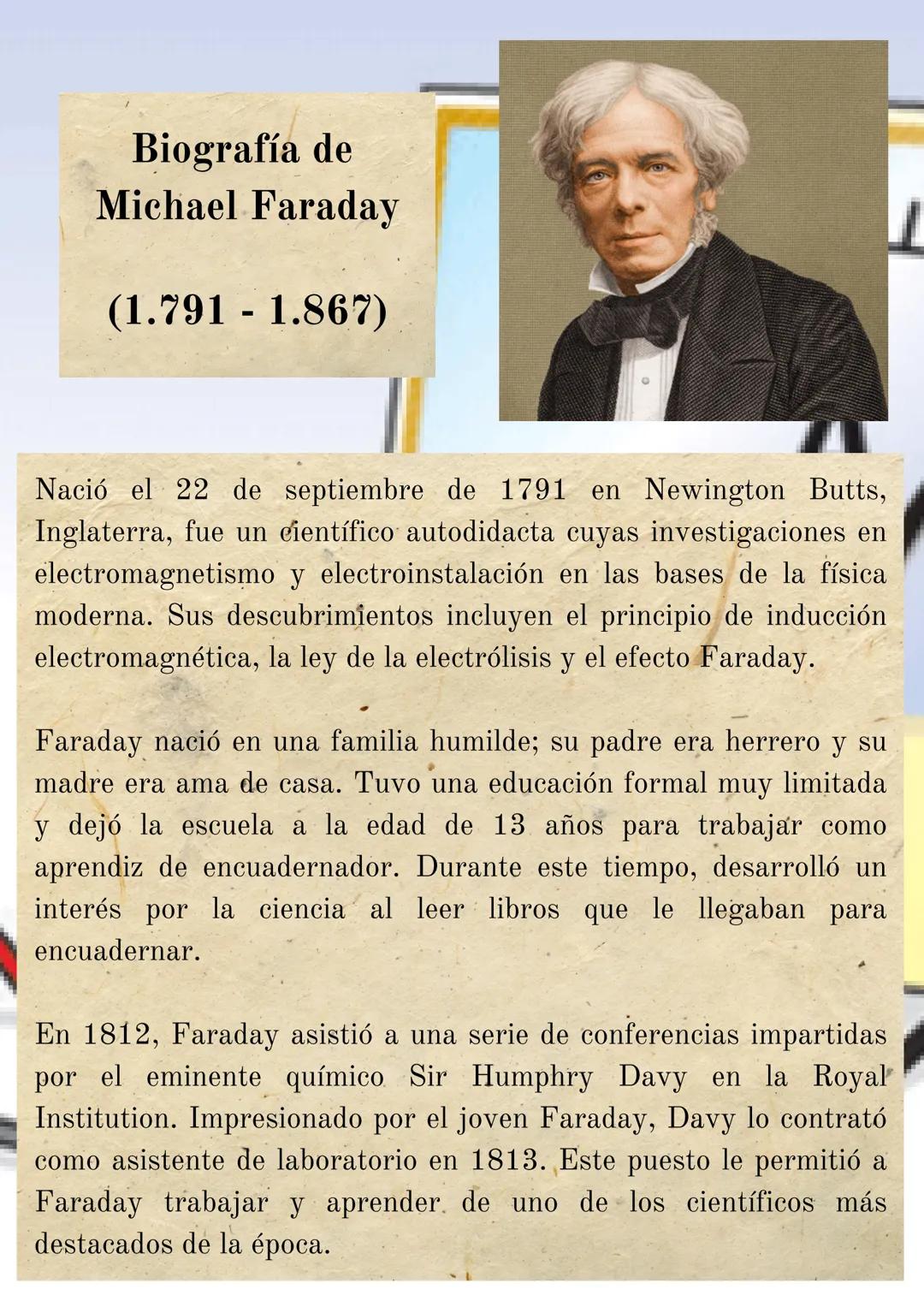 Biografía de Michael Faraday
