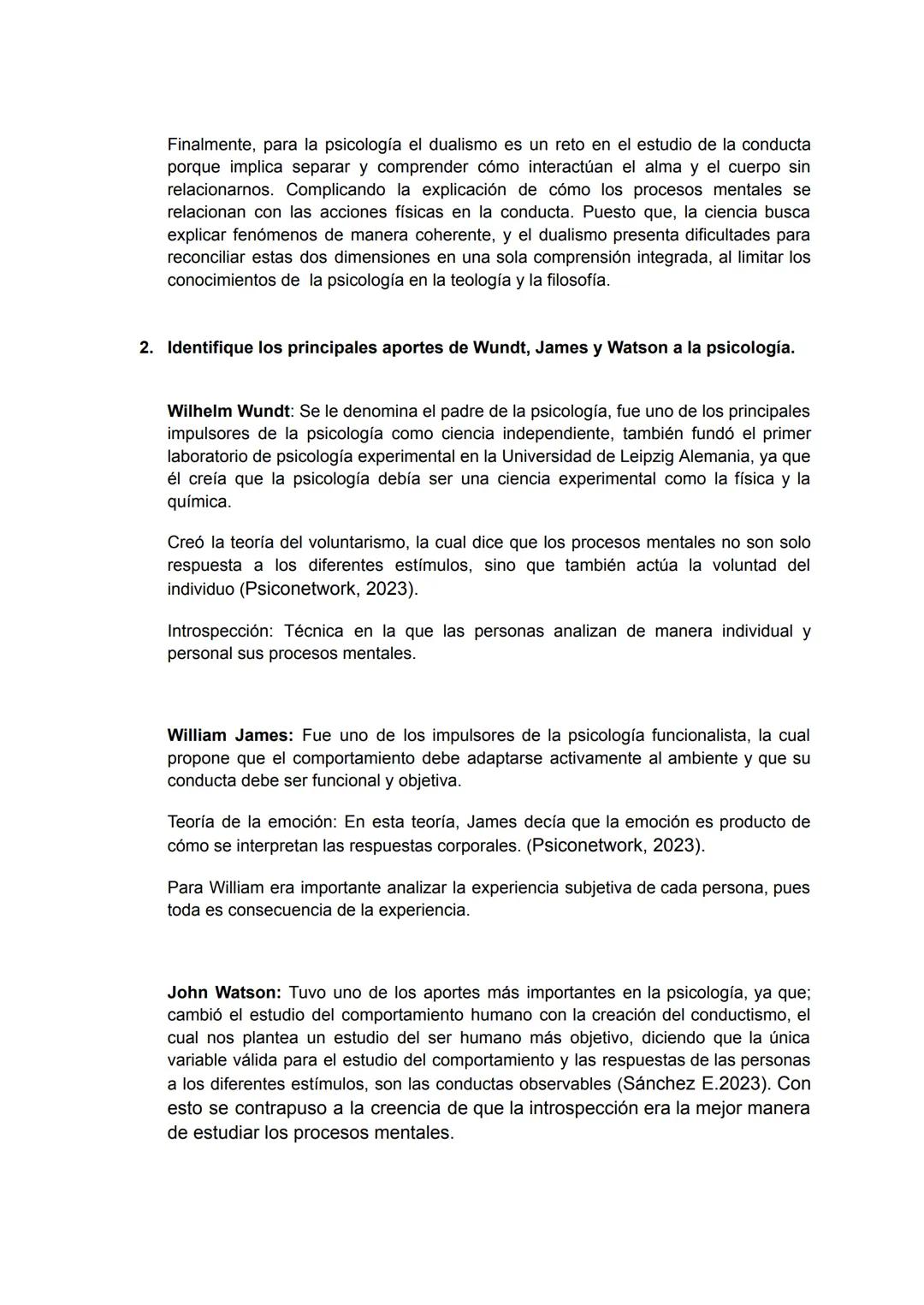 1. Explique por qué el concepto de dualismo supone un reto para el estudio de la
conducta.
El dualismo es un sistema religioso y filosófico 