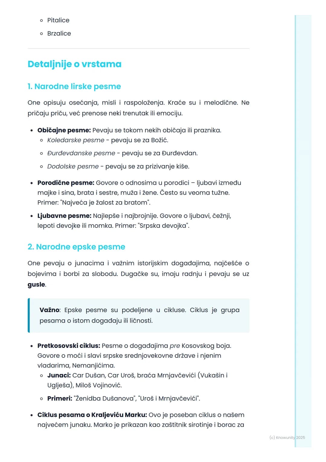 # Narodna književnost

Uvod u narodnu književnost

Narodna književnost se još zove i usmena književnost. To je zato što je
nastala u narodu,
