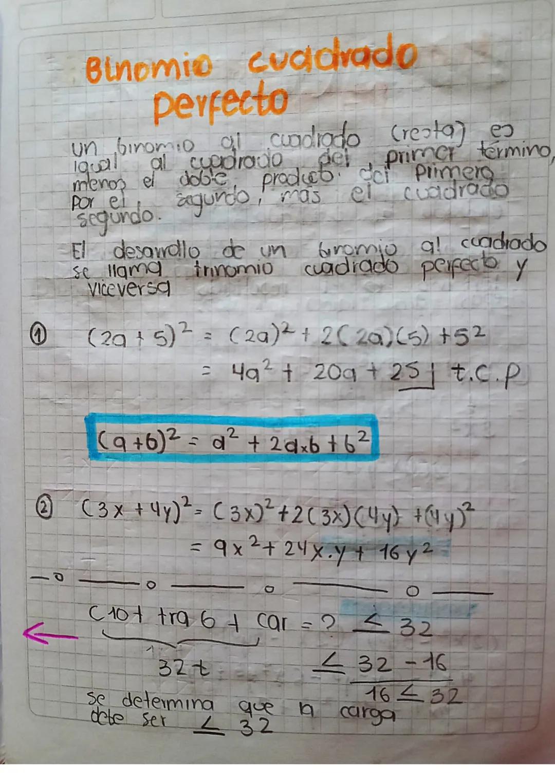 Binomio cuadrado perfecto 