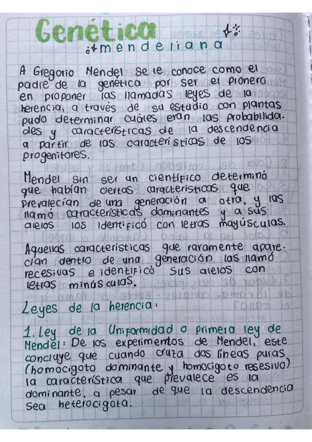 # Genética

¡tmendeliana

A Gregorio Mendel se le conoce como el ba
padre de la genética por ser el pionero
en proponer las llamadas leyes d