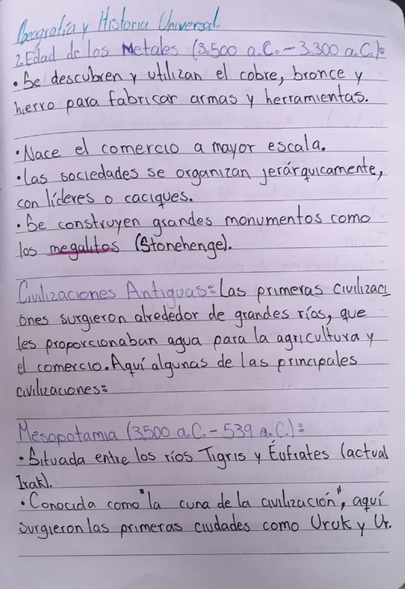 Grey Batica
y
Historia Universal
Cuilizaciones Antiguas
1. Prehistoria y Civilizaciones
La Prehistoria: Es el periodo que abarca desde
la ap
