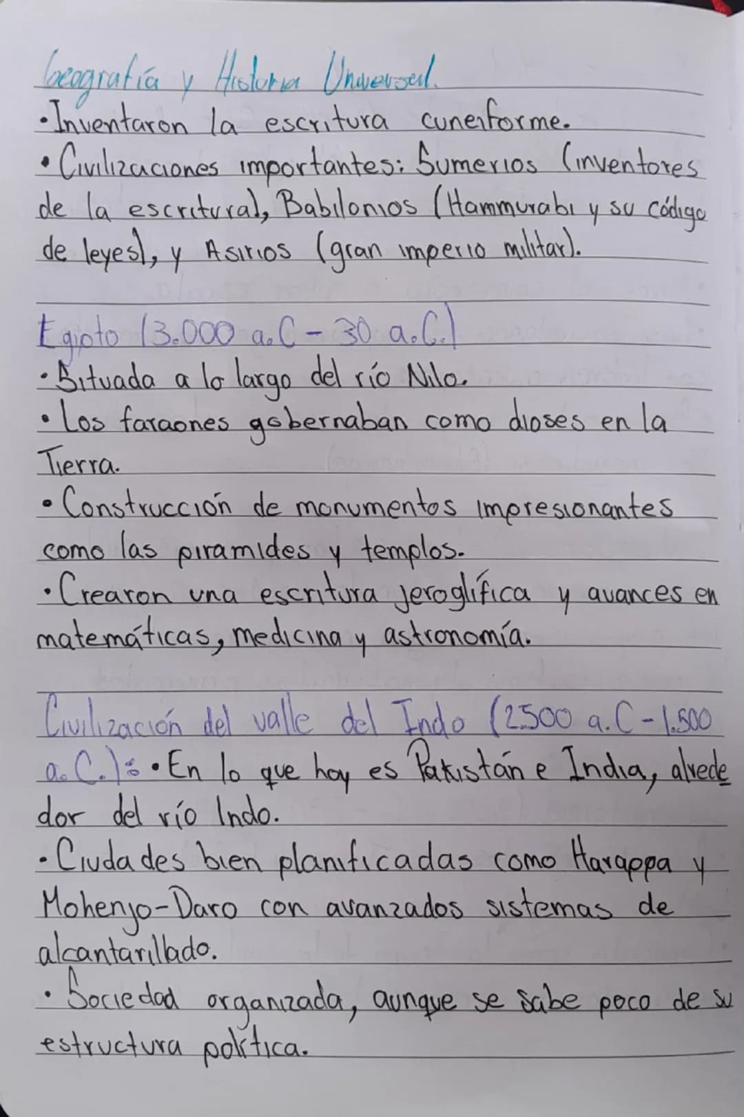 Grey Batica
y
Historia Universal
Cuilizaciones Antiguas
1. Prehistoria y Civilizaciones
La Prehistoria: Es el periodo que abarca desde
la ap