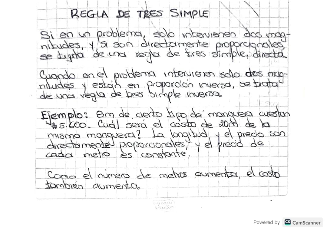 REGLA DE TRES SIMPLE