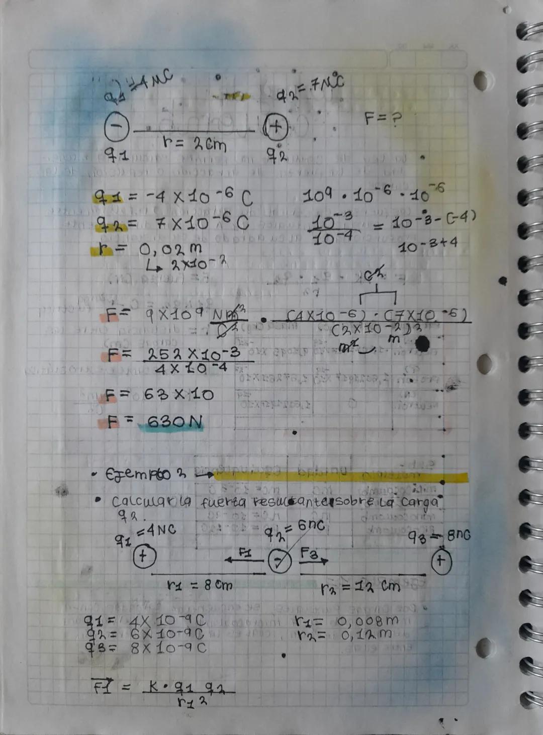0
la ley de
Coulomb.
"C"
La Ley de Coulomb me permite calcular la intensi-
dad de la fuerza
cargas
de atracción o repulsión de las
Las fuerz
