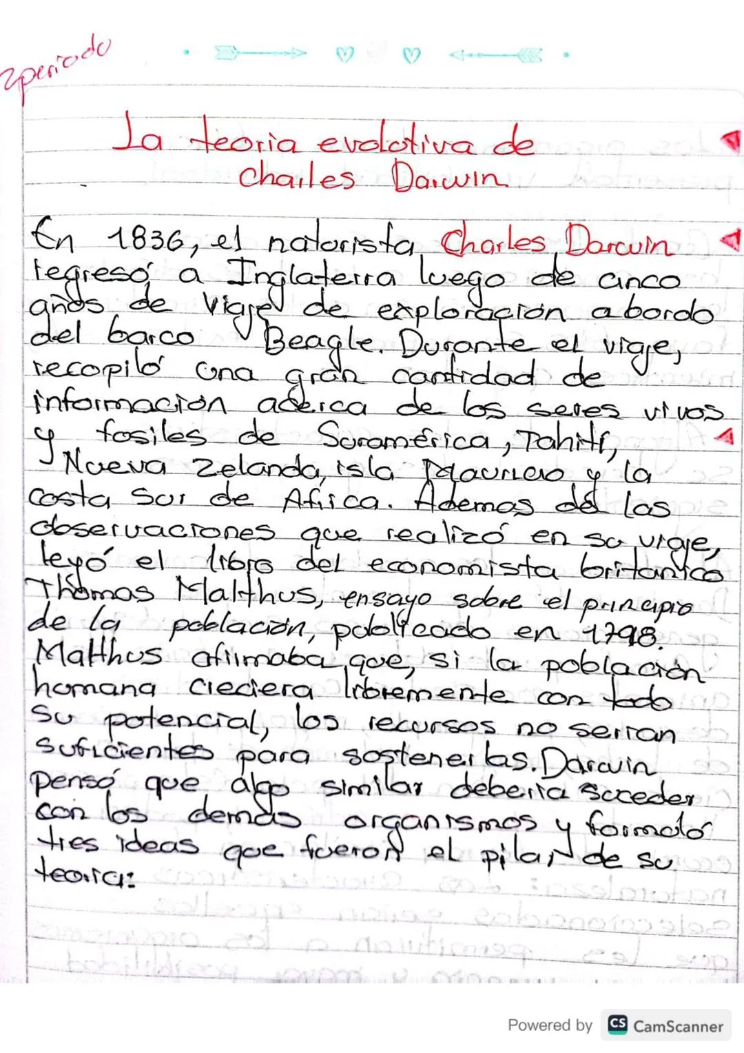 Zperiodo
La teoria evolutiva de
charles Darwin
En 1836, el natorista, Charles, Darwin &
Inglaterra luego de anco
Fegreso
de
ands.
del barco
