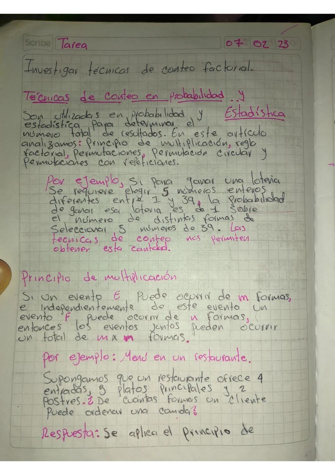 Técnicas de conteo factorial
