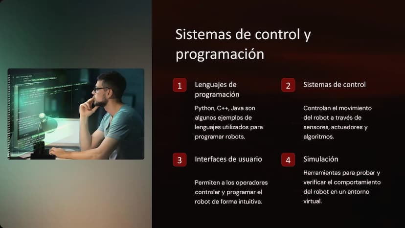 la Robótica
La robótica es un campo fascinante que se ocupa del diseño, la
construcción, el funcionamiento y la aplicación de robots. Los ro