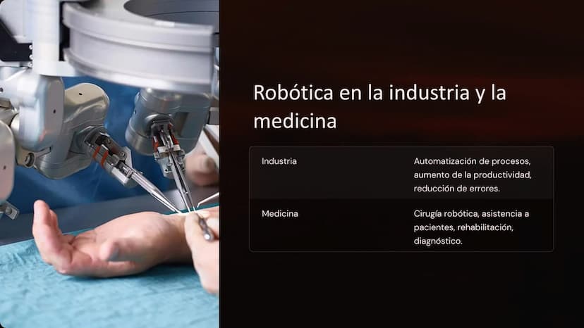la Robótica
La robótica es un campo fascinante que se ocupa del diseño, la
construcción, el funcionamiento y la aplicación de robots. Los ro