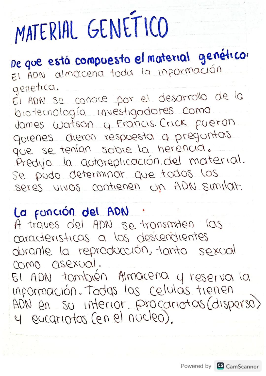 # MATERIAL GENÉTICO

De que está compuesto el material genético.
El ADN almacena toda la información
genetica.
EI ADN se conoce por el desar