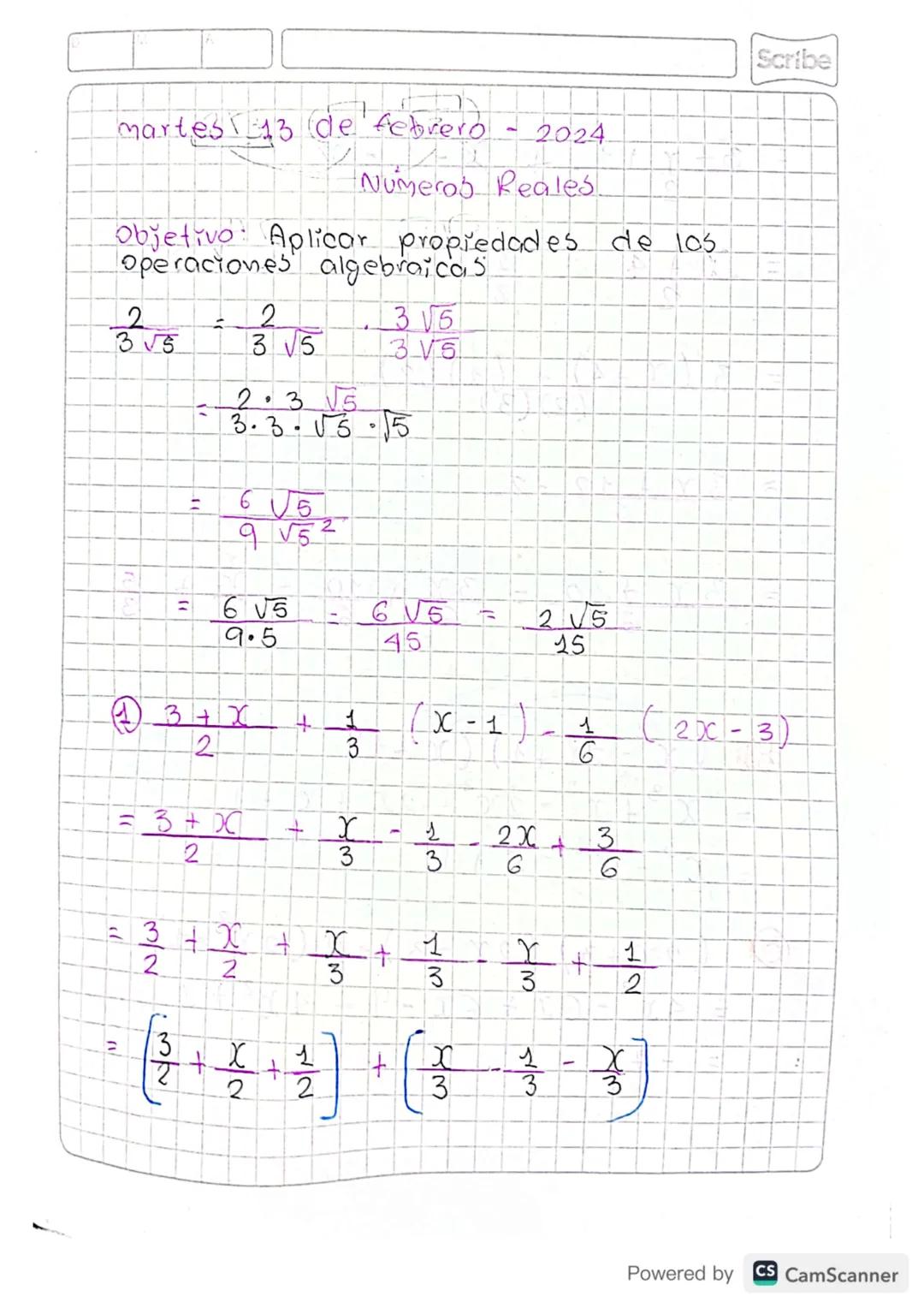 Scribe
Miercoles
.
31 de Enero - 2024
Números Reales.
* Denbidad
+ Operaciones
•
*
Intervalos
TEMAS
Desigualdades e inecuaciones
* Inecuacio