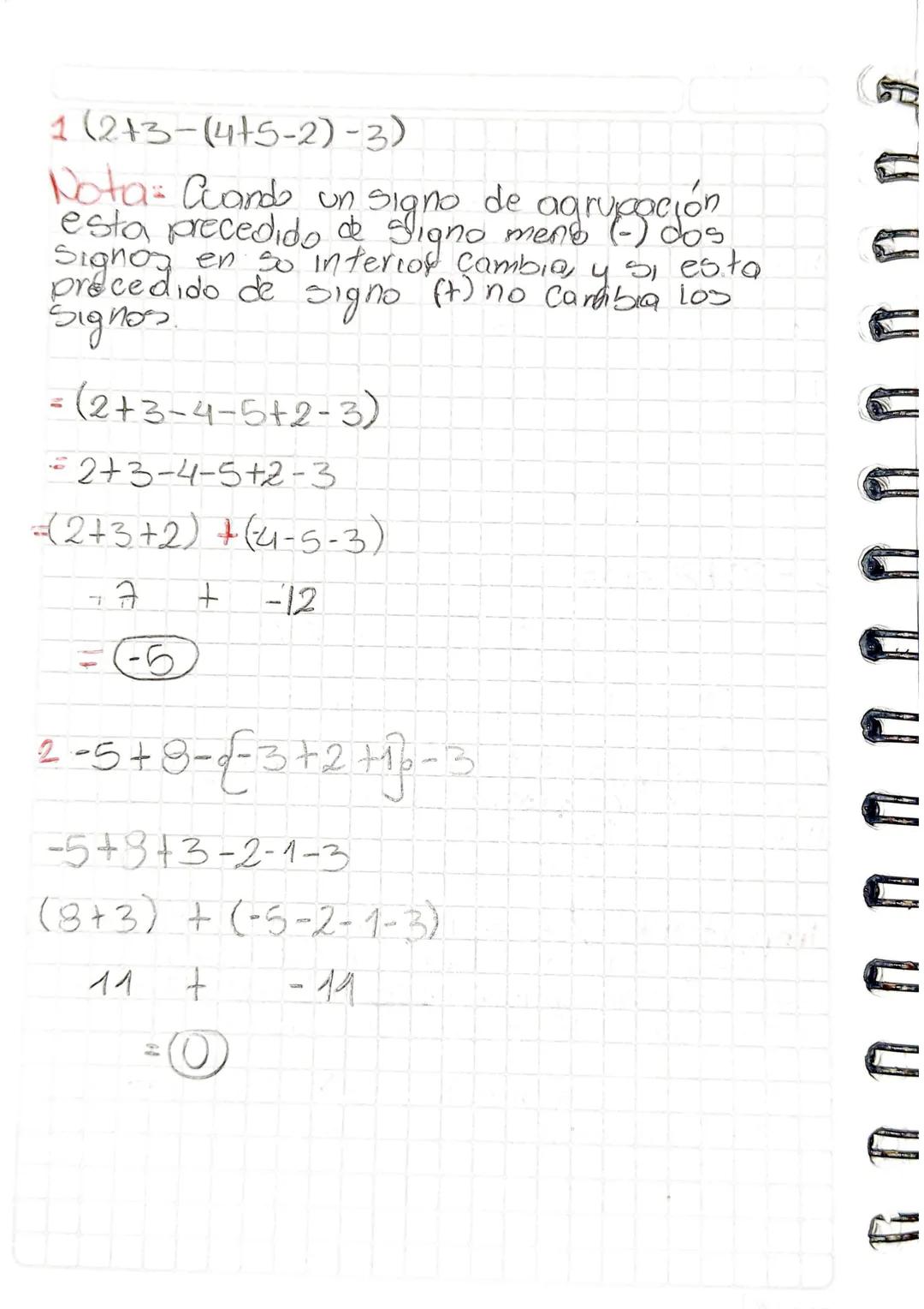 Semana 5 Clase 7 15/Febre 10
Polinomios Aritméticos
En los polinomios aritméticos aparecen los
Signos de agrupación parentesis, corchete,
Il