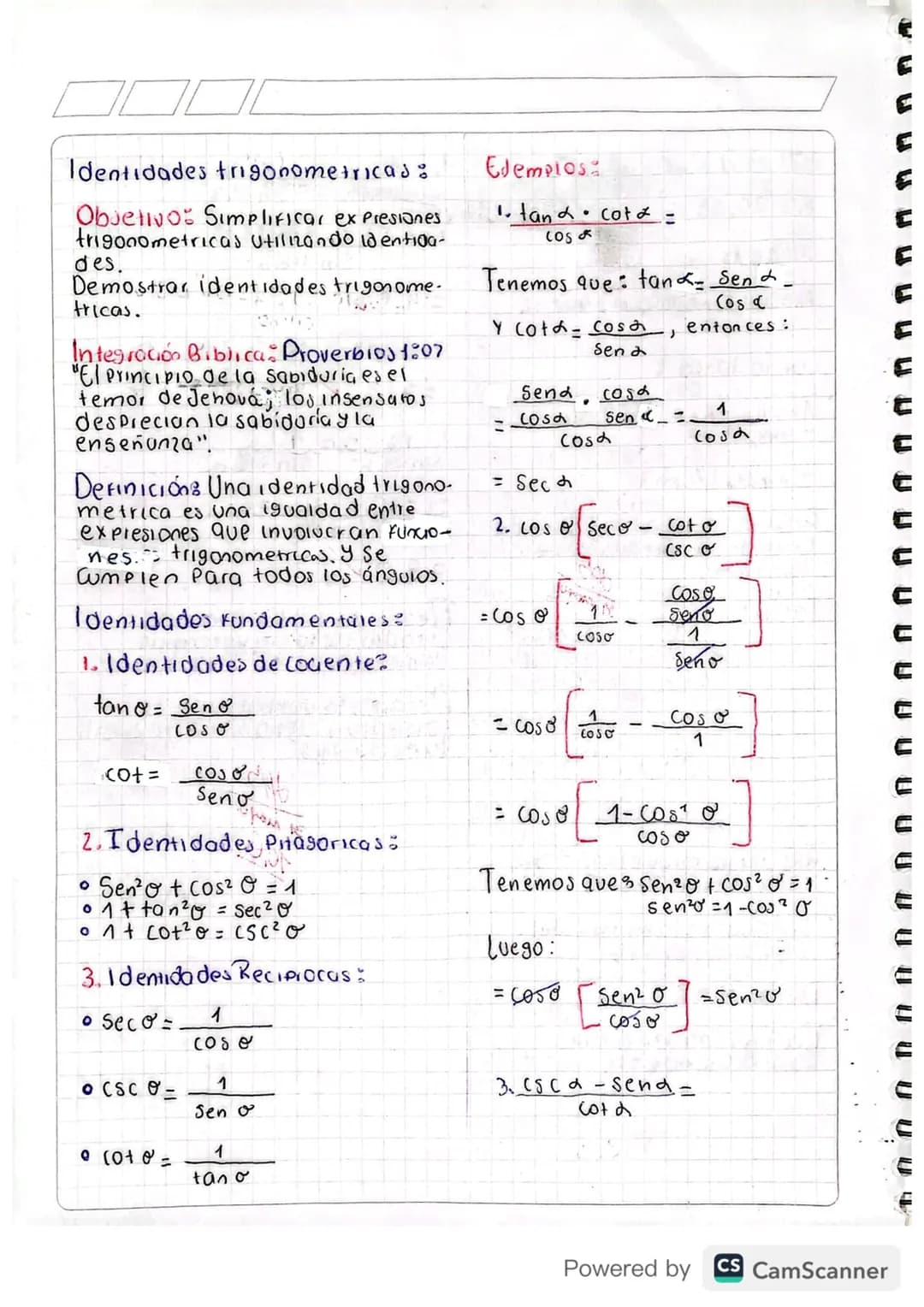 Identidades trigonométricas 