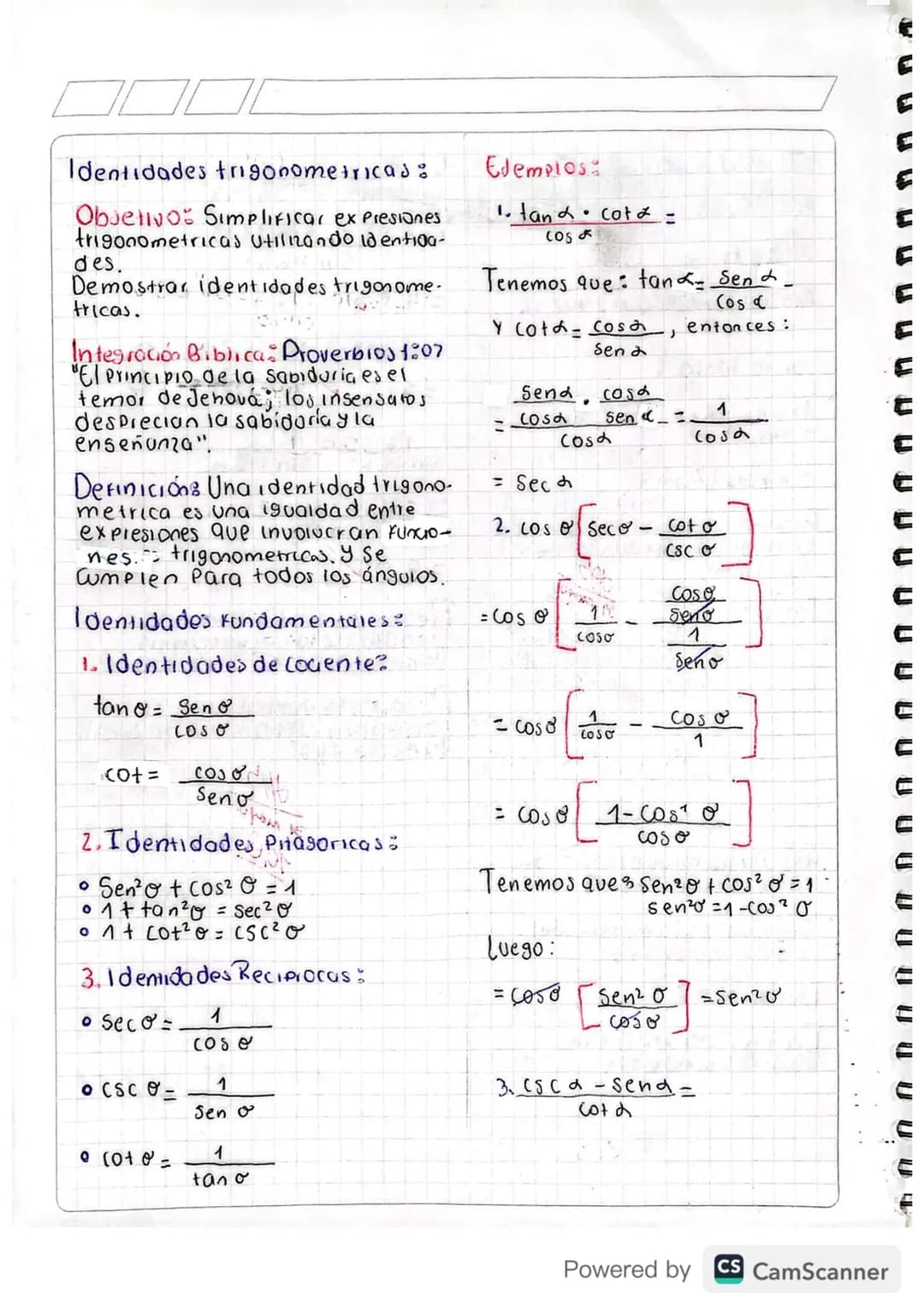Identidades trigonometricas:
Objetivo: Simplificar expresiones
trigonometricas utilizando identioa-
des.
Demostrar identidades trigonome.
tr