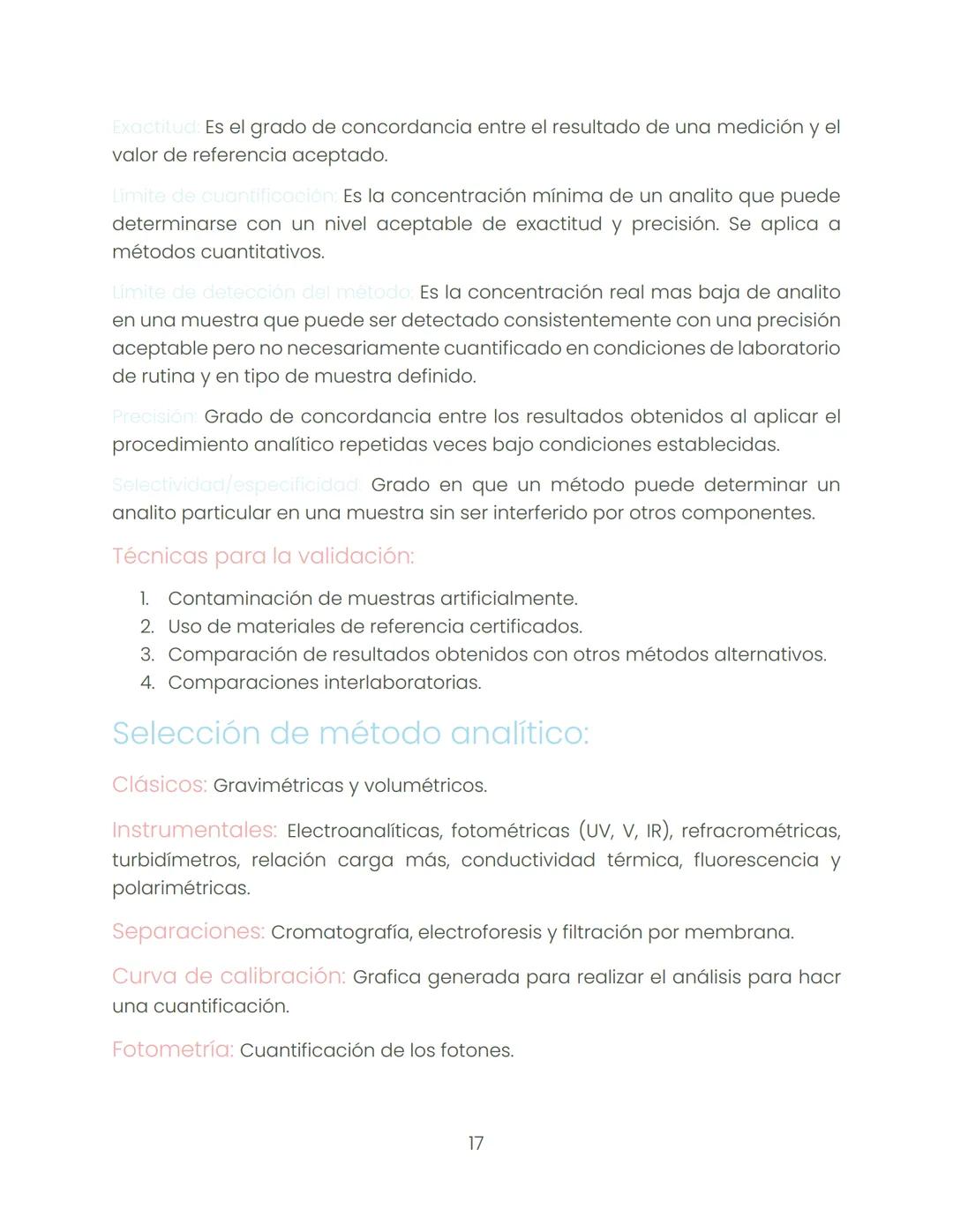 Técnicas especiales
Error total: Efecto combinado o reto del error aleatorio y sistemático:
-
Error aleatorio: Diferencia entre un resultado