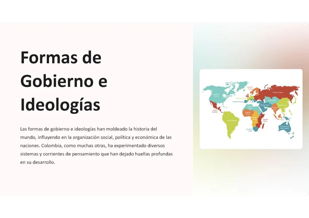Formas de gobierno e ideologías