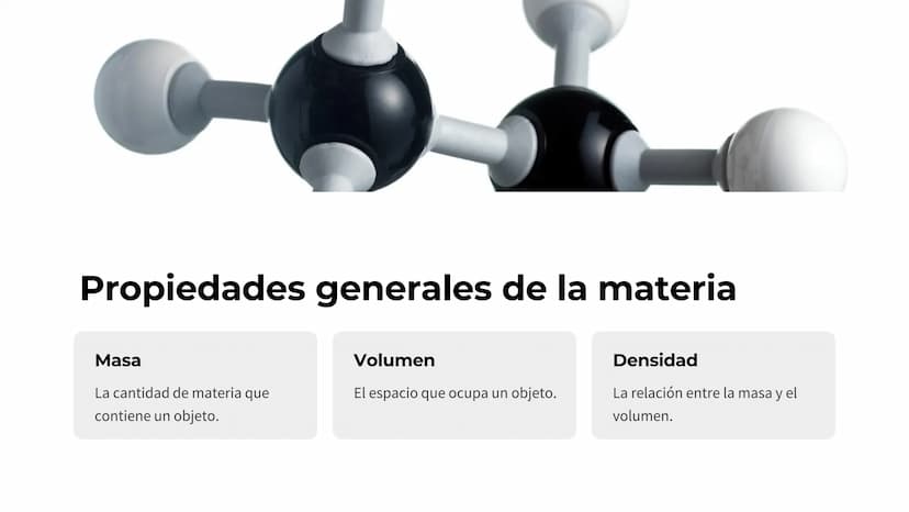 La materia y sus
estados
La materia es todo lo que compone el universo y puede existir en tres
estados fundamentales: sólido, líquido y gase