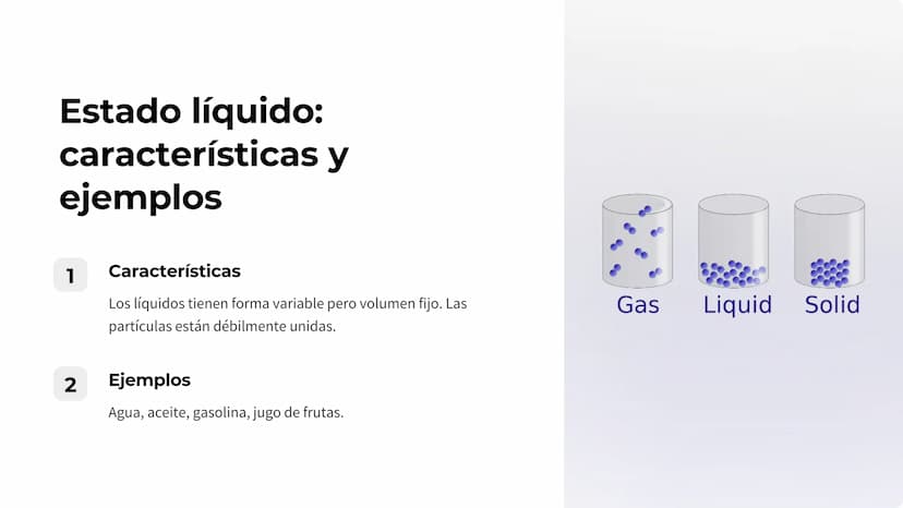 La materia y sus
estados
La materia es todo lo que compone el universo y puede existir en tres
estados fundamentales: sólido, líquido y gase