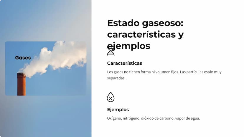 La materia y sus
estados
La materia es todo lo que compone el universo y puede existir en tres
estados fundamentales: sólido, líquido y gase