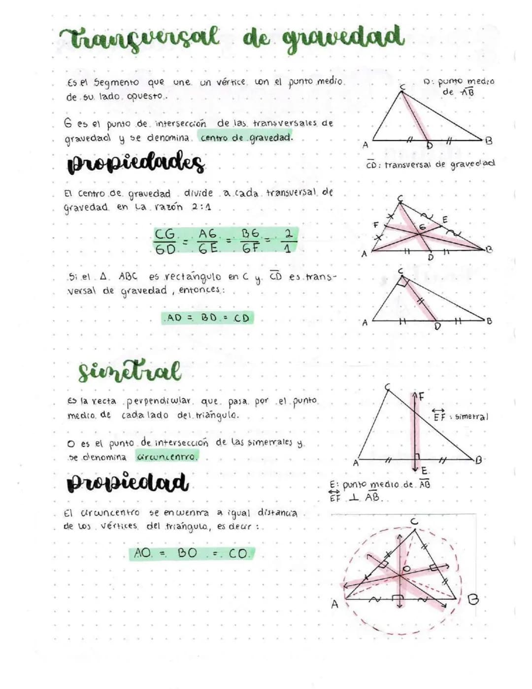 الہ
Pierren TOS Secundarios
del. Tridungurlo?
altura
Bisectriz
CD: Bisectriz
B
Cl punto de interseccion de
las. alturas. se denomina
orto ce