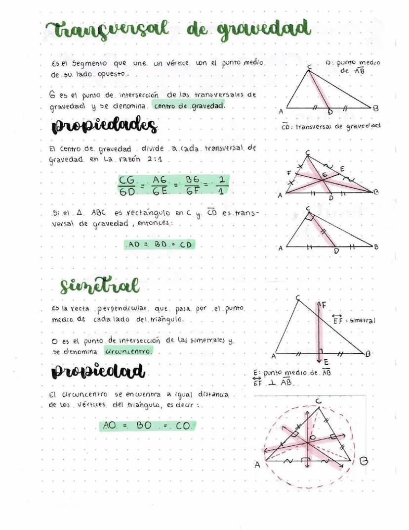 الہ
Pierren TOS Secundarios
del. Tridungurlo?
altura
Bisectriz
CD: Bisectriz
B
Cl punto de interseccion de
las. alturas. se denomina
orto ce