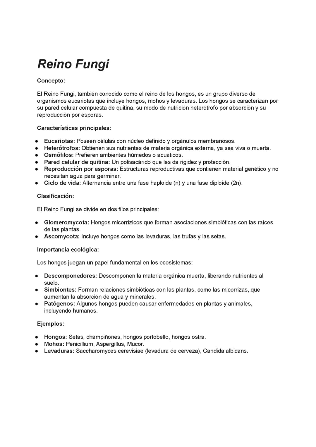 Reino fungi